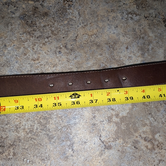 Carhartt Vintage Leather Belt Mens 38 - Picture 5 of 7